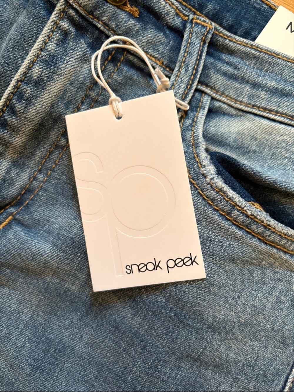 Sneak Peek Light Blue Denim Jeans - Picture 2 of 6